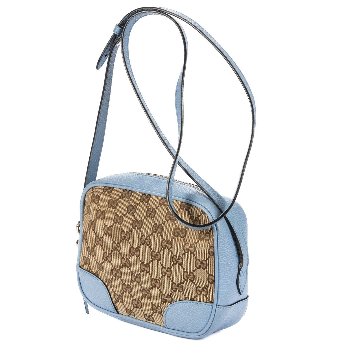 Gucci Bree Cross Belt Bag Beige Blue GG Canvas — view 2