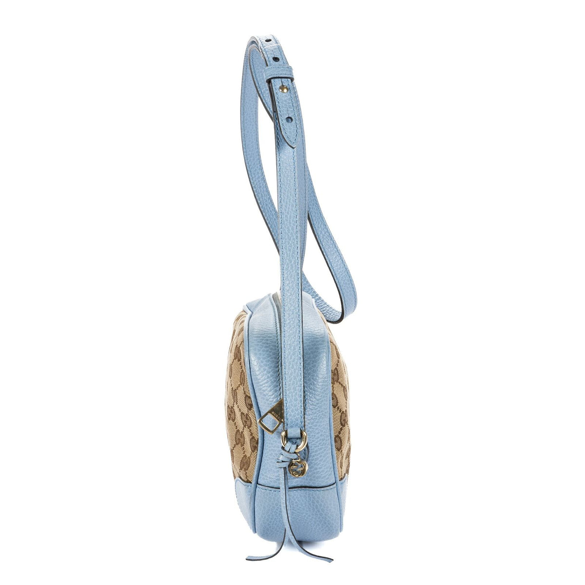 Gucci Bree Cross Belt Bag Beige Blue GG Canvas — view 4