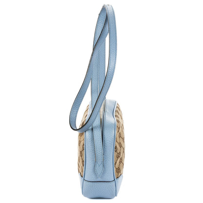 Gucci Bree Cross Belt Bag Beige Blue GG Canvas — view 3