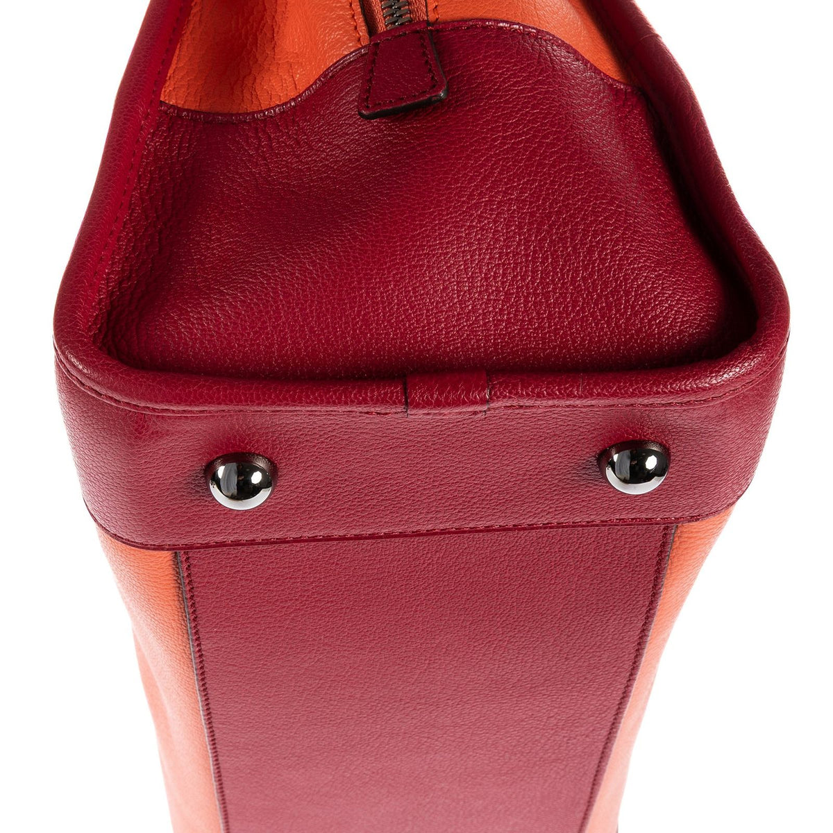 Loewe Amazona Orange Pink Goatskin Leather Shoulder Bag — view 8