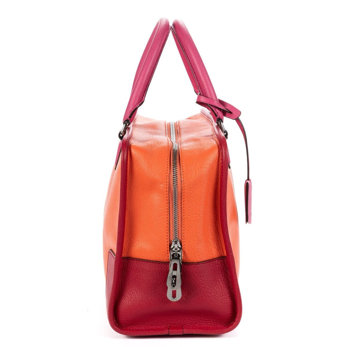 Loewe Amazona Orange Pink Goatskin Leather Shoulder Bag — view 4
