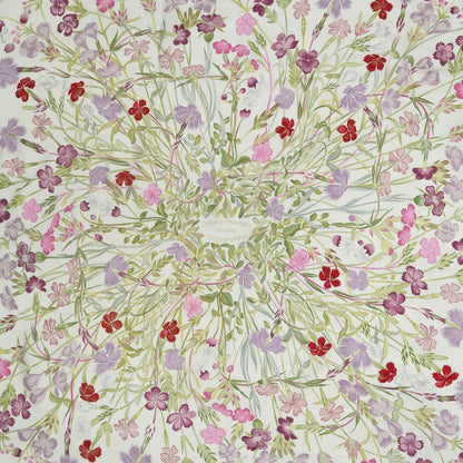Hermes Scarf Green Lilac Pink Silk — view 3
