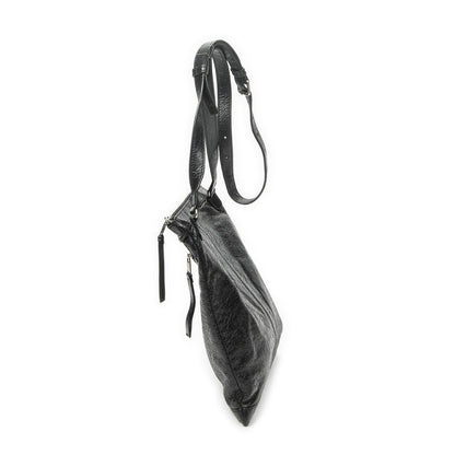 Balenciaga Messenger Bag Black Distressed Calfskin Leather — view 3