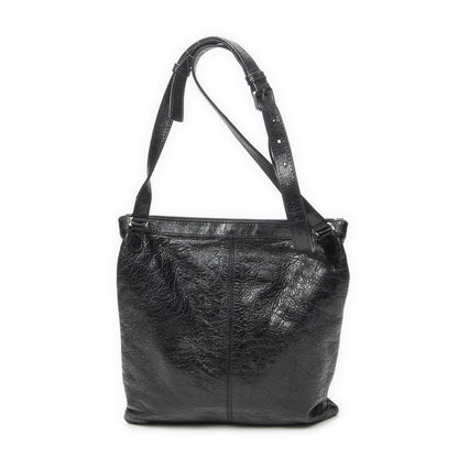Balenciaga Messenger Bag Black Distressed Calfskin Leather — view 5