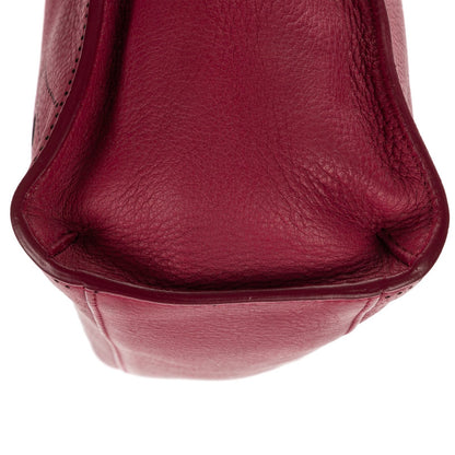 Balenciaga Blackout City Bagdark Pink Ruffle Calfskin Leather Shoulder Bag — view 8
