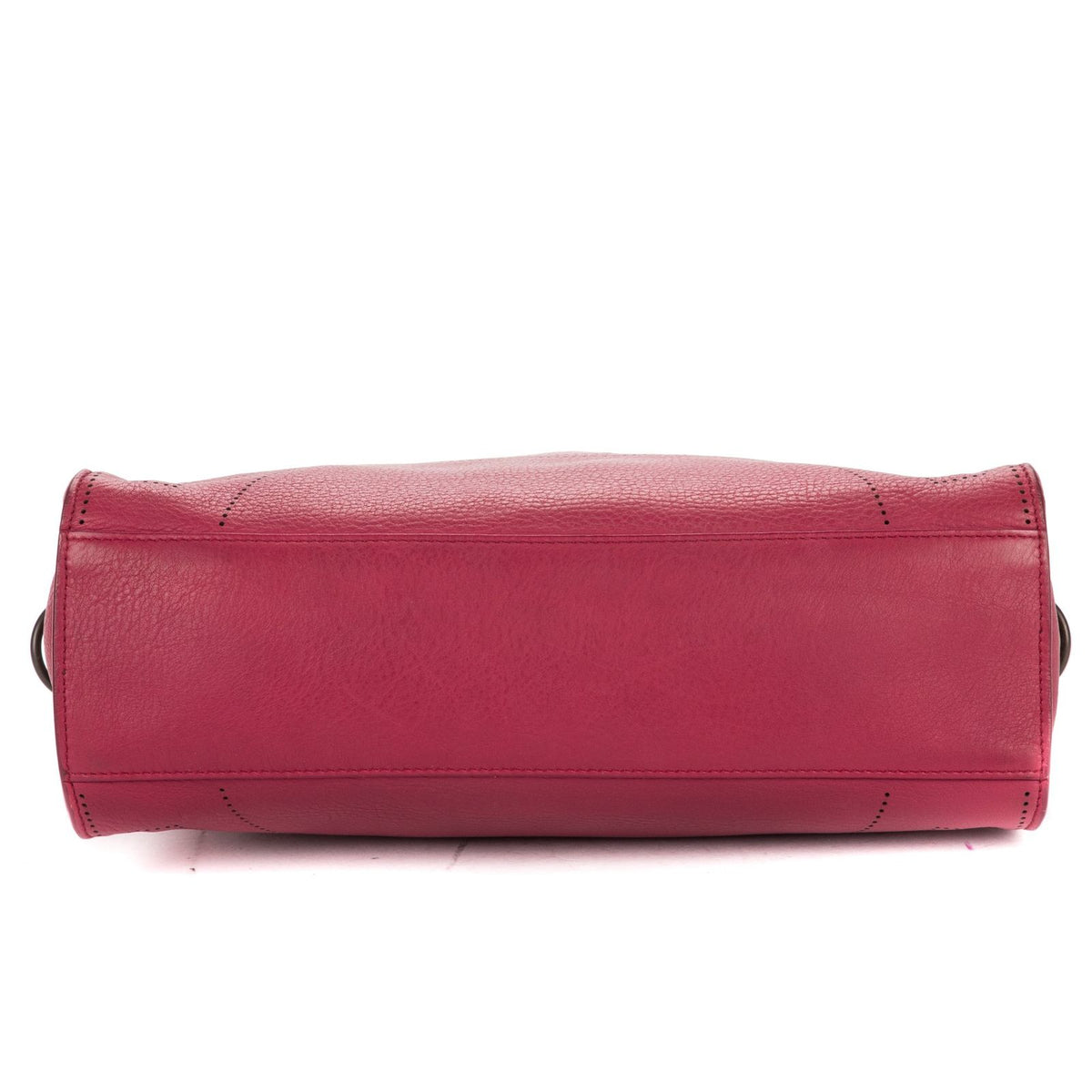 Balenciaga Blackout City Bagdark Pink Ruffle Calfskin Leather Shoulder Bag — view 6
