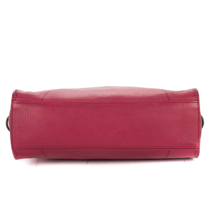 Balenciaga Blackout City Bagdark Pink Ruffle Calfskin Leather Shoulder Bag — view 6