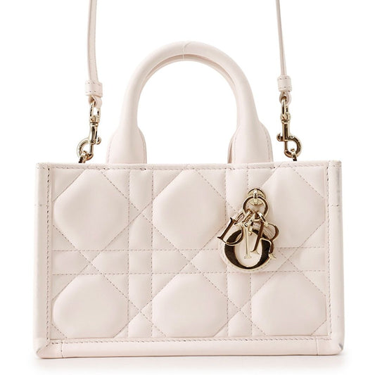 Dior Handbag Macro Cannage Book Tote Mini Calf Leather 2-Way