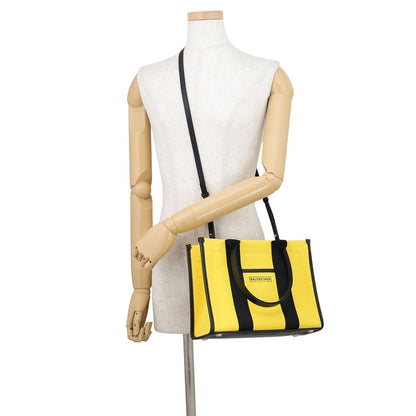 Balenciaga Handbag Canvas Leather 2-Way Shoulder Black — view 5