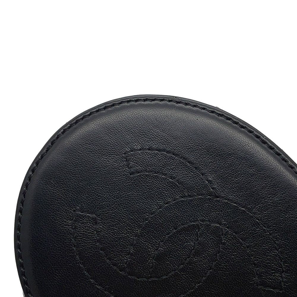 Chanel Handbag Mini Vanity Bag Quilted CC Logo Lambskin Black — view 8