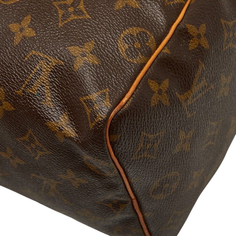 Louis Vuitton Monogram Speedy 25 Mini Boston Bag Brown Leather — view 7