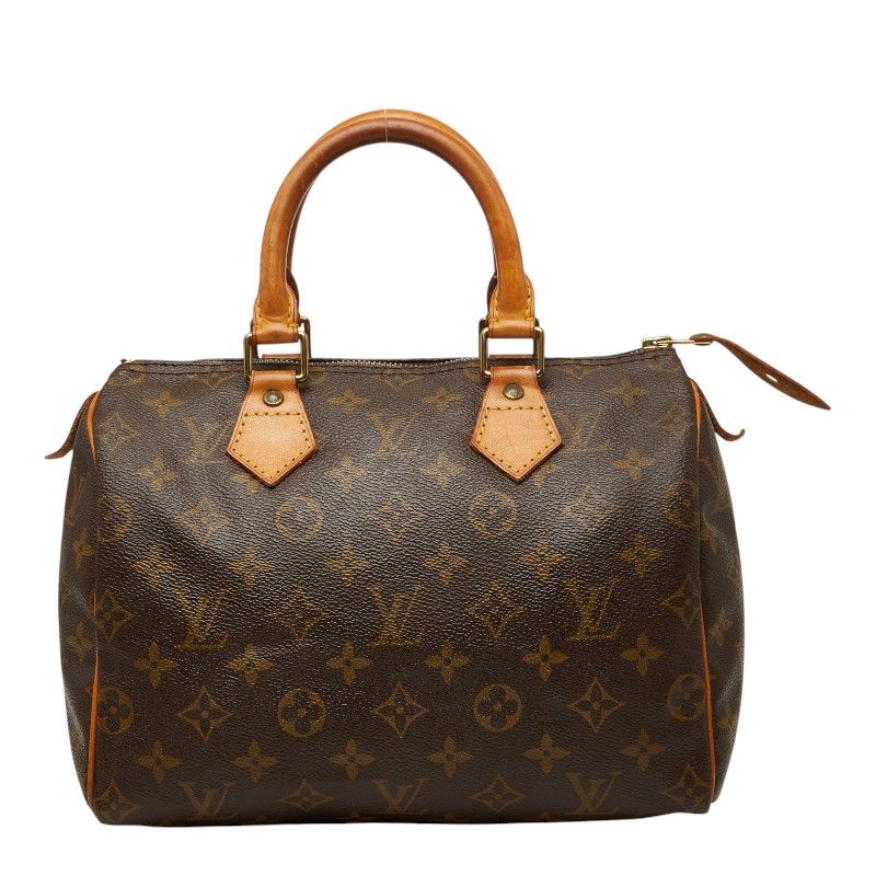 Louis Vuitton Monogram Speedy 25 Mini Boston Bag Brown Leather