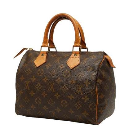 Louis Vuitton Monogram Speedy 25 Mini Boston Bag Brown Leather — view 2