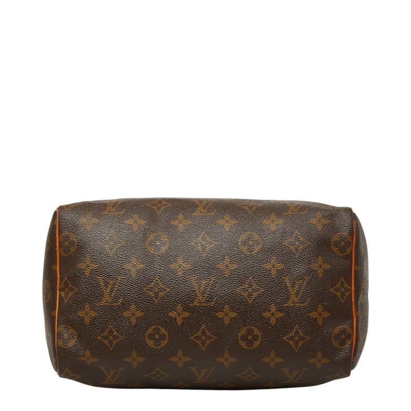 Louis Vuitton Monogram Speedy 25 Mini Boston Bag Brown Leather — view 3