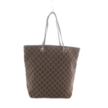 Gucci GG Canvas Tote Bag Brown Leather — view 2