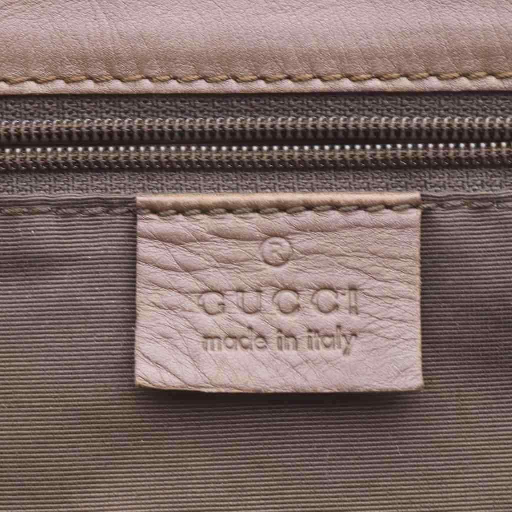 Gucci GG Canvas Tote Bag Brown Leather — view 7