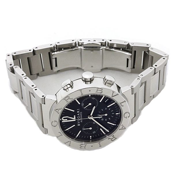 Bvlgari Watch Date Chronograph BB 38 Ssch Black Dial Automatic — view 3