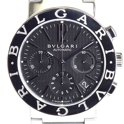 Bvlgari Watch Date Chronograph BB 38 Ssch Black Dial Automatic — view 2