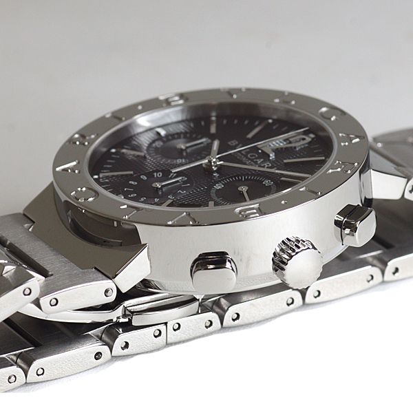 Bvlgari Watch Date Chronograph BB 38 Ssch Black Dial Automatic — view 6