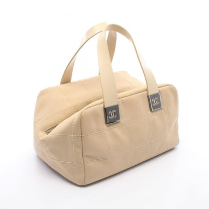 Chanel Choco Bar Beige Canvas Leather Bar Boston Bag — view 2