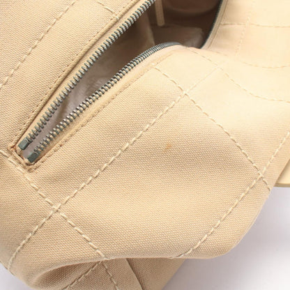 Chanel Choco Bar Beige Canvas Leather Bar Boston Bag — view 8