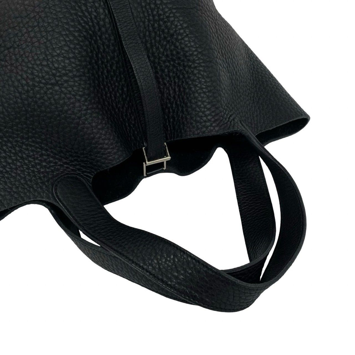 Hermes Picotin Lock MM Taurillon Clemence Leather Handbag Black — view 4