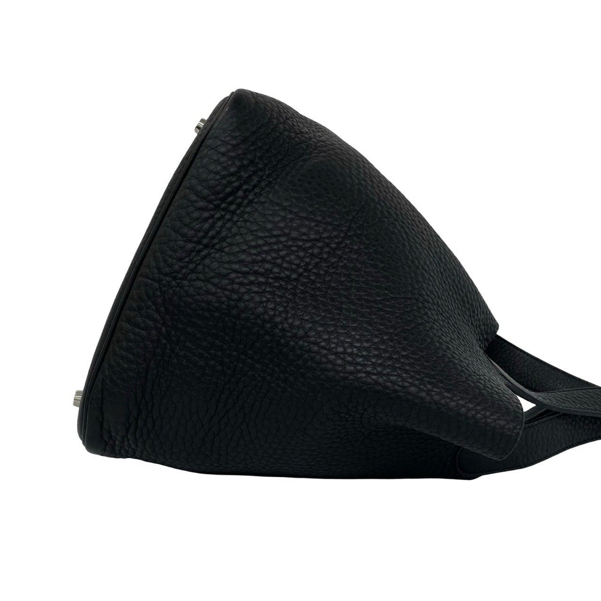 Hermes Picotin Lock MM Taurillon Clemence Leather Handbag Black — view 6