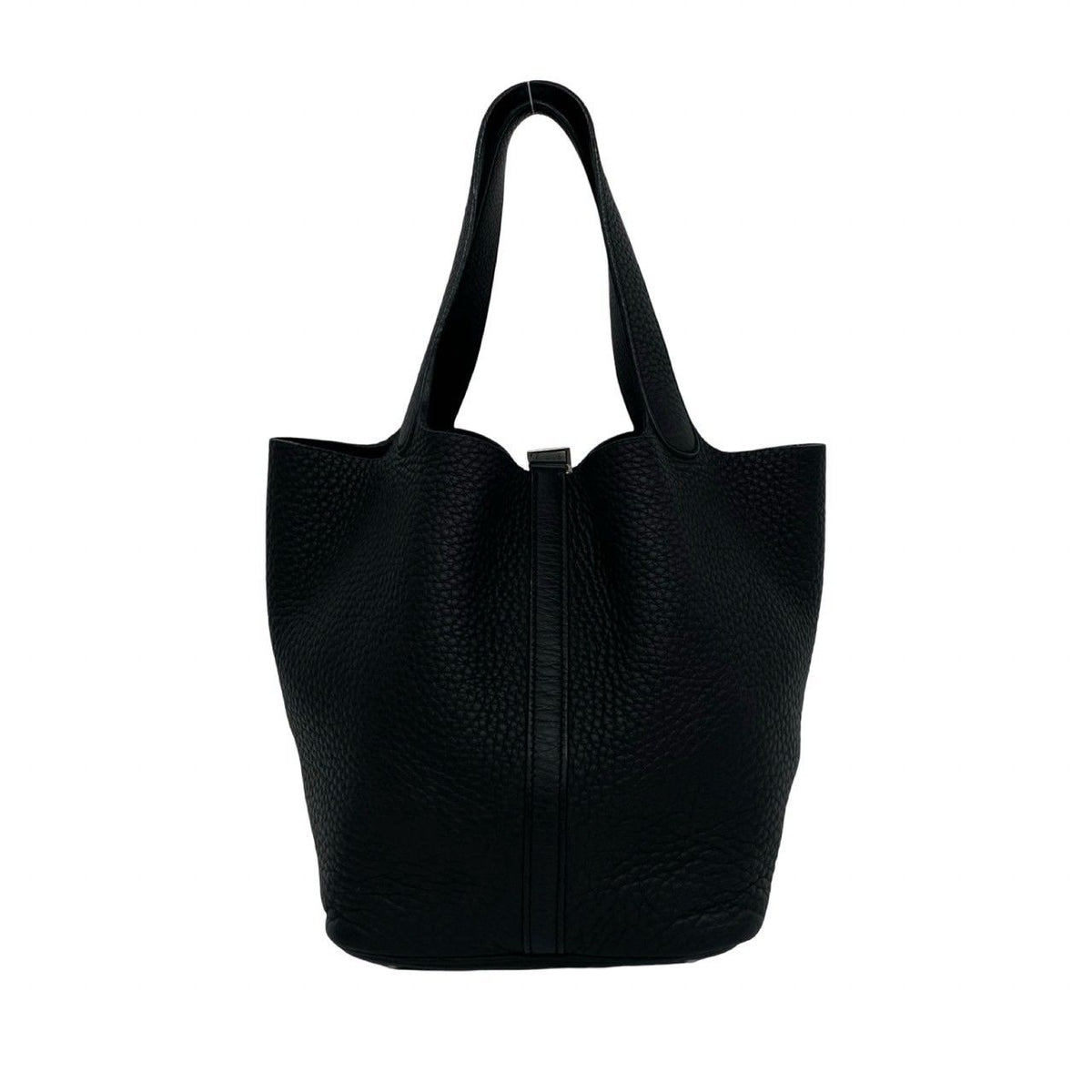 Hermes Picotin Lock MM Taurillon Clemence Leather Handbag Black — view 3
