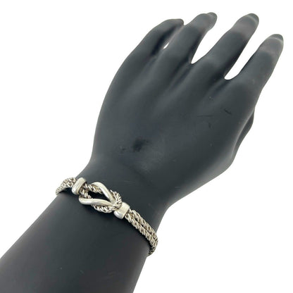 Tiffany & Co Vintage Double Rope Center Knot Bracelet 925 Sterling Silver — view 2