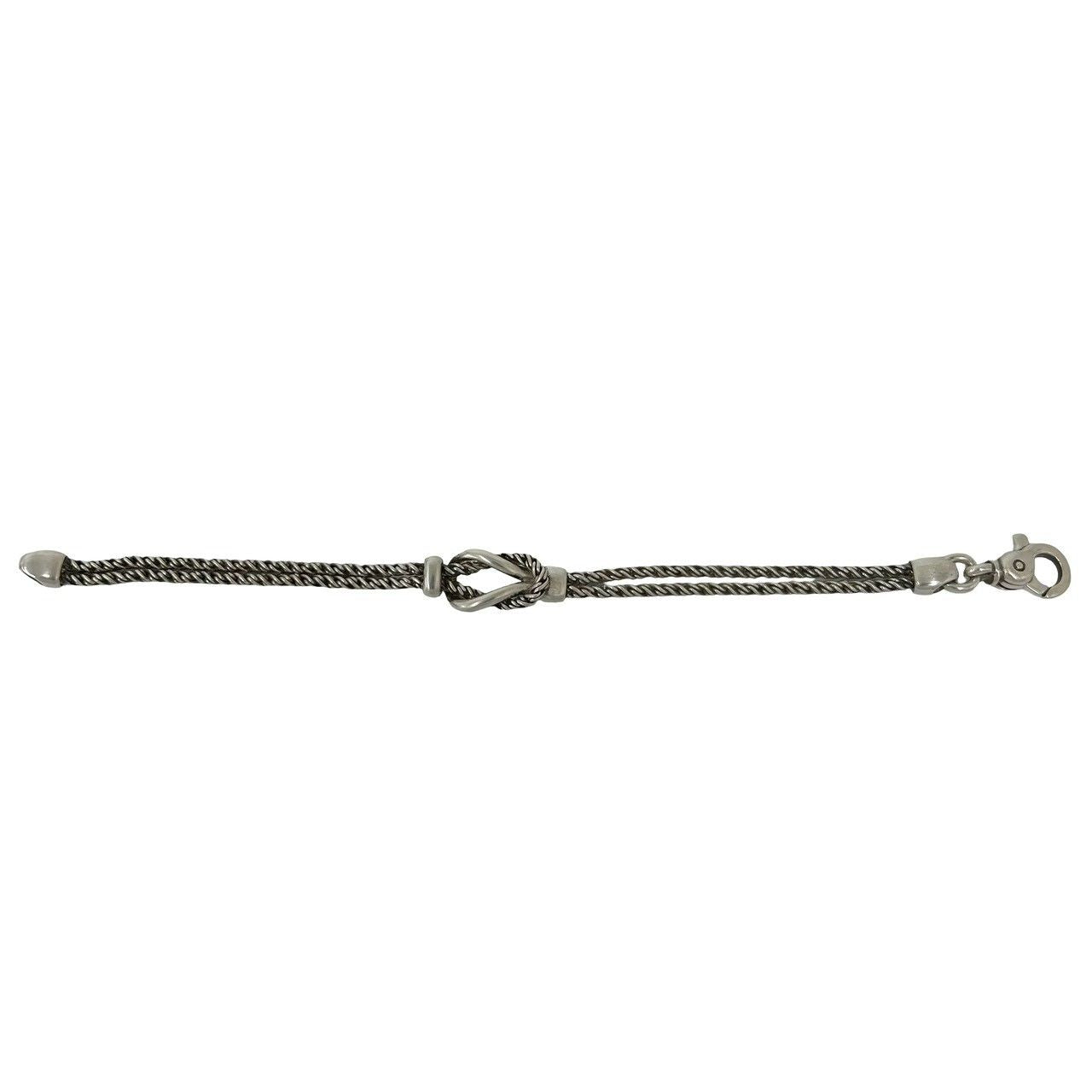 Tiffany & Co Vintage Double Rope Center Knot Bracelet 925 Sterling Silver — view 5