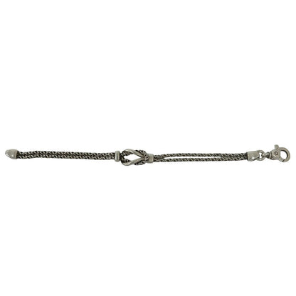 Tiffany & Co Vintage Double Rope Center Knot Bracelet 925 Sterling Silver — view 5