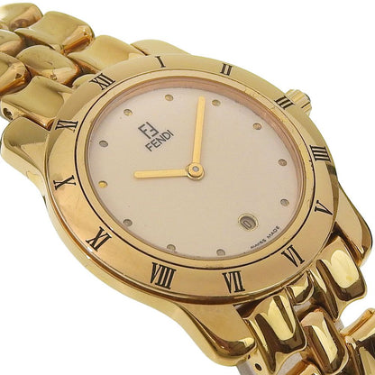 Fendi Gold Plated Quartz Analog Display Boys Ivory Dial Watch — view 3