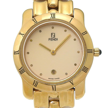 Fendi Gold Plated Quartz Analog Display Boys Ivory Dial Watch