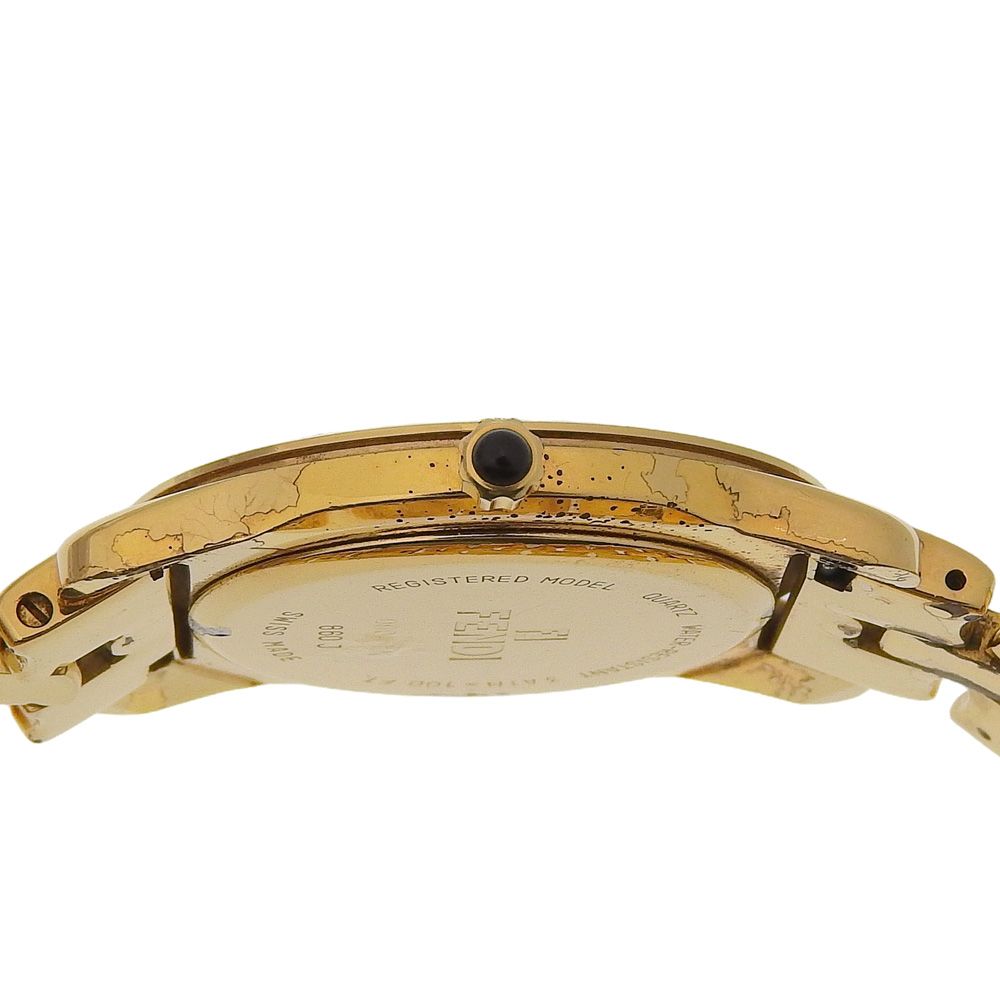 Fendi Gold Plated Quartz Analog Display Boys Ivory Dial Watch — view 7