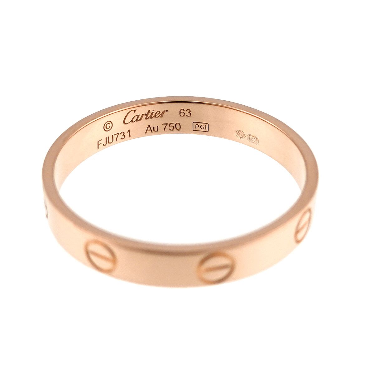 Cartier Mini Love 63 Ring 18K Pink Gold — view 3
