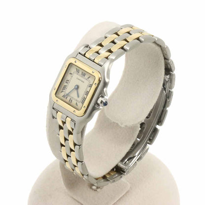 Cartier Panthere SM 2 Row Combination Watch Ivory Yellow Gold Quartz Panthere — view 2