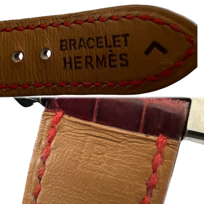 Hermes Watch Porosus Leather Diamond Bezel Quartz Wrist — view 3