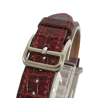 Hermes Watch Porosus Leather Diamond Bezel Quartz Wrist — view 4