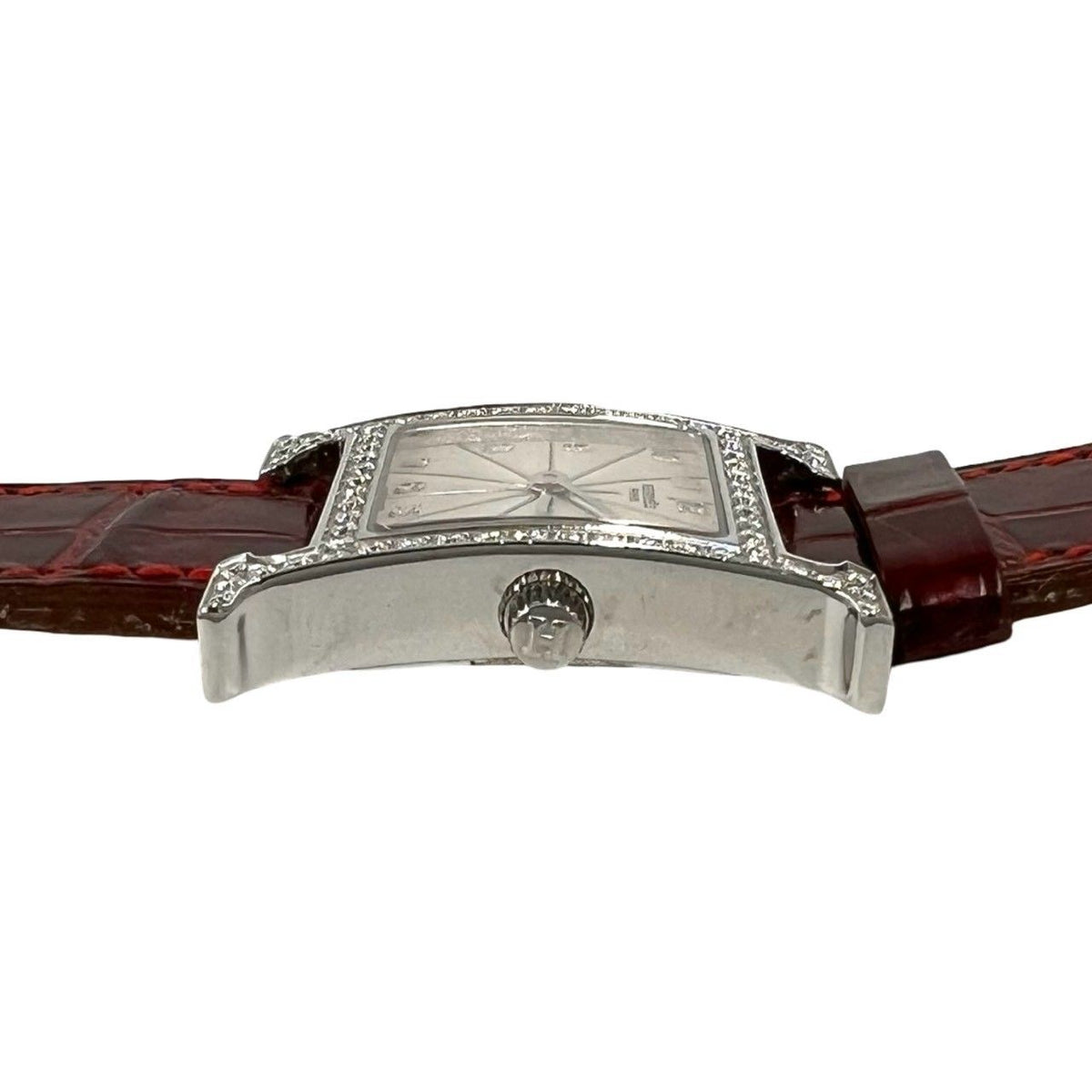 Hermes Watch Porosus Leather Diamond Bezel Quartz Wrist — view 7