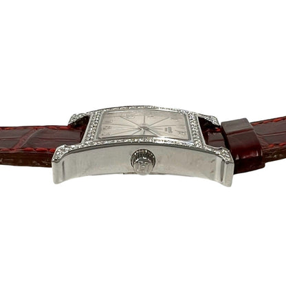 Hermes Watch Porosus Leather Diamond Bezel Quartz Wrist — view 7