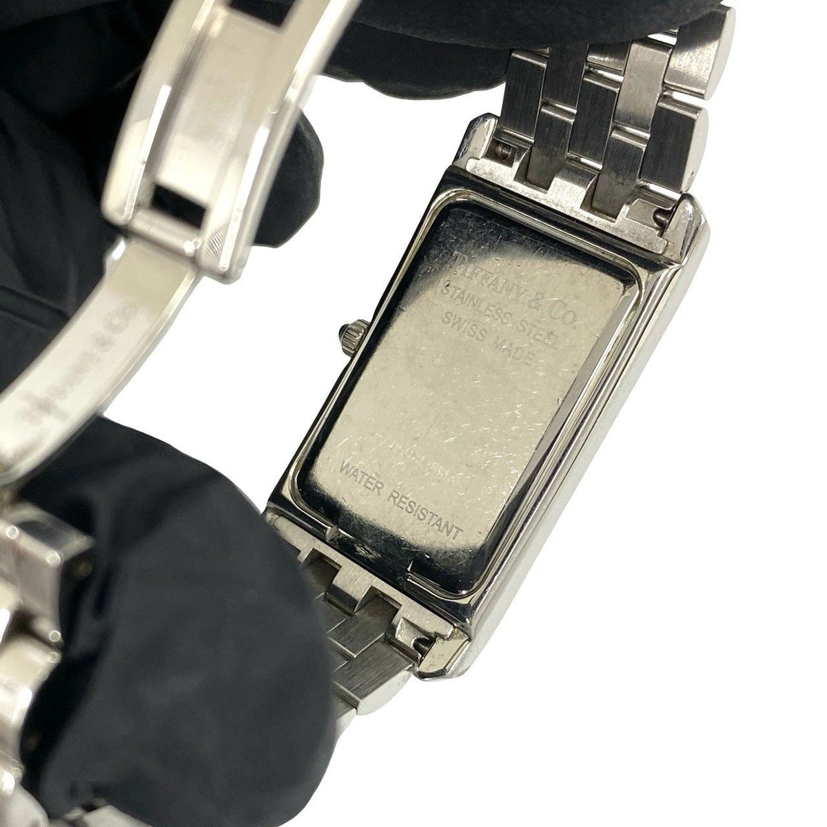 Tiffany & Co Rectangular Stainless Steel Quartz Watch Wrist Silver — view 5