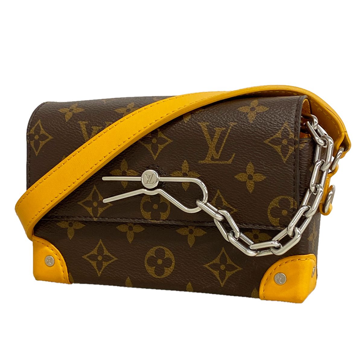 Louis Vuitton Shoulder Bag Monogram Macassar Steamer Wearable Wallet Brown