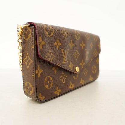Louis Vuitton Wallet on Chain Monogram Pochette Felicie Fuchsia Shoulder Bag — view 2