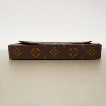 Louis Vuitton Wallet on Chain Monogram Pochette Felicie Fuchsia Shoulder Bag — view 3