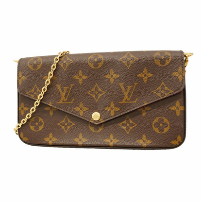 Louis Vuitton Wallet on Chain Monogram Pochette Felicie Fuchsia Shoulder Bag