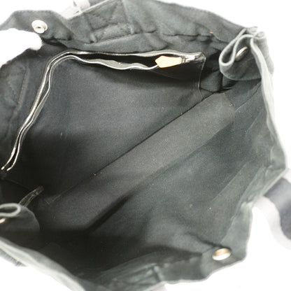 Hermes Tote Bag Fourre Tout MM Canvas Black Silver — view 4