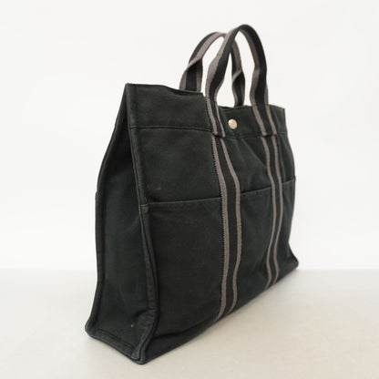 Hermes Tote Bag Fourre Tout MM Canvas Black Silver — view 2