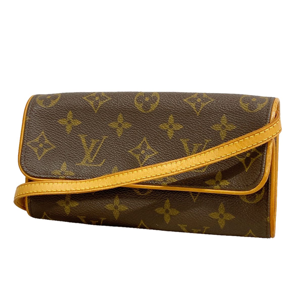 Louis Vuitton Shoulder Bag Monogram Pochette Twin PM Brown