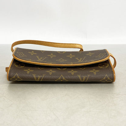 Louis Vuitton Shoulder Bag Monogram Pochette Twin PM Brown — view 3