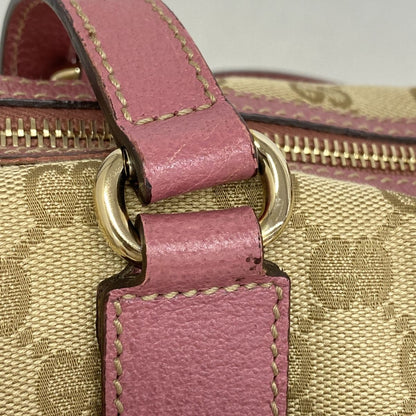 Gucci Handbag GG Canvas Brown Pink Champagne Gold — view 8
